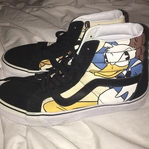 Mickey Mouse themed high top vans